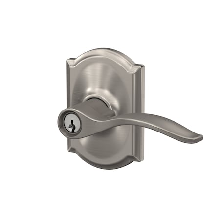 Schlage Residential Schlage Custom Pennant Lever with Camelot Rose Keyed Entry Lock C Keyway with 16211 Latch and F51APEN619CAM