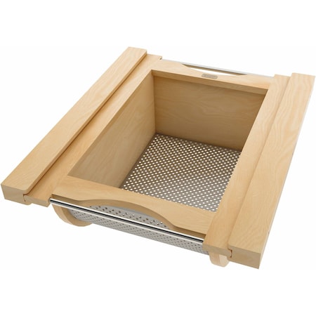Revashelf Drawer Produce Wood 17-11/16in W Stainless 4SSB-18-MP