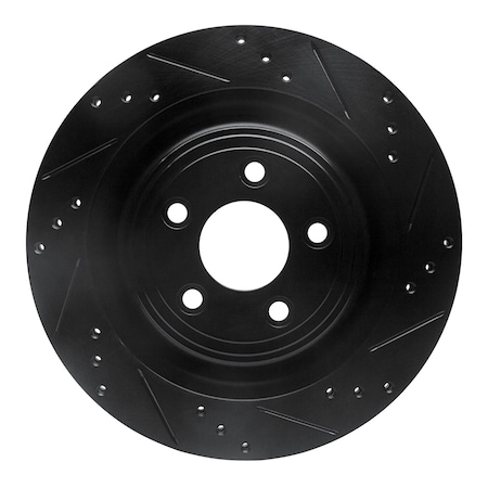 Dynamic Friction Co DFC Brake Rotor - Drilled and Slotted - Black 633-20018R