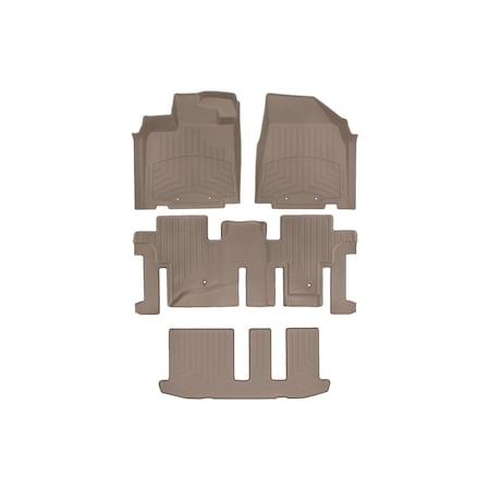 Weathertech Tan, Front and Rear and Rear FloorLiner HP 45445-1-2-3IM