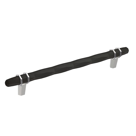Amerock London 8 in 203 mm Center-to-Center Black Bronze/Polished Chrome Cabinet Pull BP36663BBR26