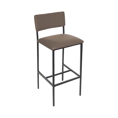 Bfm Seating Meghan Counter Height Stool, Grade 4 Upholstered Seat & Back - Steel Frame - Sand Black Finish JS33HM2138-2138SB
