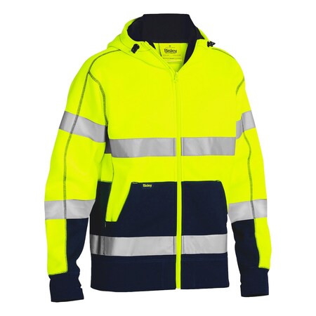 Bisley ANSI Type R Class 3 Full Zip Hooded Sweatshirt with Sherpa Lining 323M6988T-YLNV/4XL
