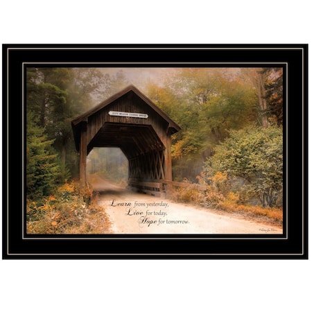 Homeroots Live for Today 2 Black Framed Print Wall Art 405557