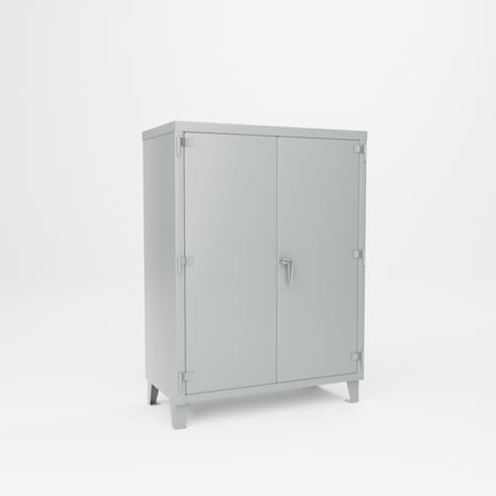 Pucel Super Heavy Duty Storage Cabinet, 3 Adjustable Shelves, 48 in W x 66 in H x 24 in D, Light Blue SXHDSC-4860-24-3