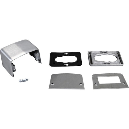 Wiremold GFCI Service Fitting, Gray, Aluminum 525J