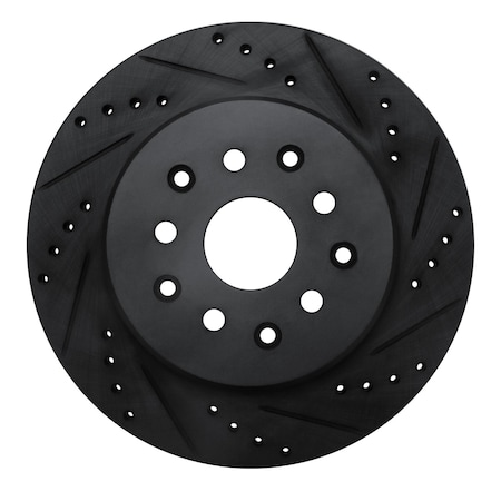 Dynamic Friction Co DFC Brake Rotor - Drilled and Slotted - Black 633-76064R