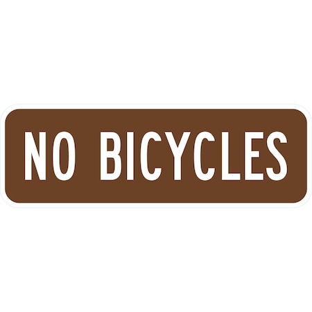 Lyle No Bicycles, 24x8, Engineer Grade, Brown G-14510-EG_24x8