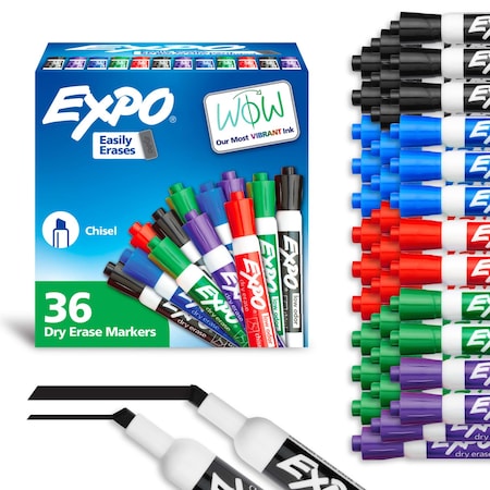 Expo Dry Erase Markers, Assorted, PK36 1921061A