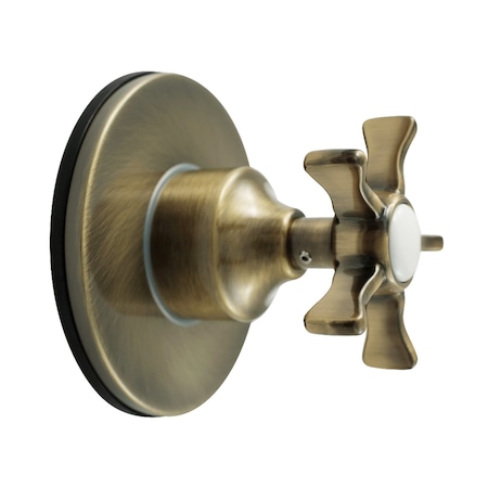 Kingston Brass Single-Handle Three-Way Diverter Valve with Round Trim Kit, Antique Brass KS3033NX