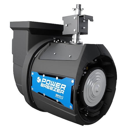 Power Breezer Mounted Misting Cooler, 9,100 cfm, 100 sq ft, 15 gal, Direct, 83-3/16 in W PBS2-126P