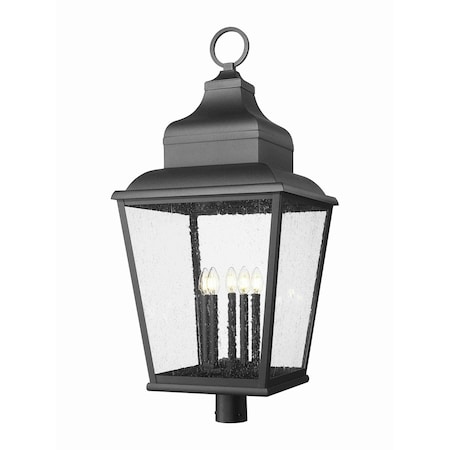 Z-Lite Raphael Sand Black 5 Light Outdoor Post Mount Fixture 5029PHXXLR-BK