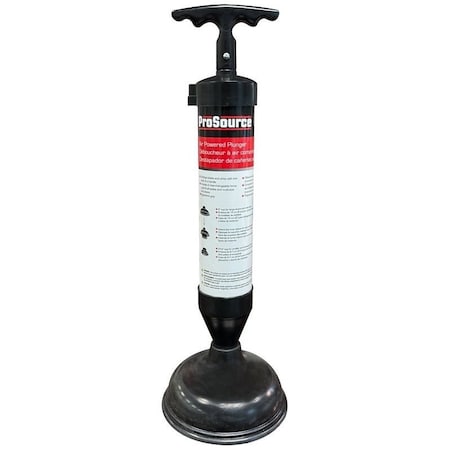 Prosource Air Powered Plunger, 19 in OAL, 6 & 2-5/8 in Cup L-105D