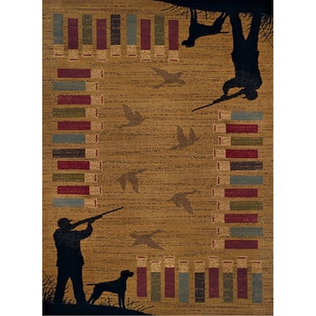 United Weavers 5 ft. 3 in. x 7 ft. 2 in. Affinity Bird Shot Area Rug, Gold 750 06218 58