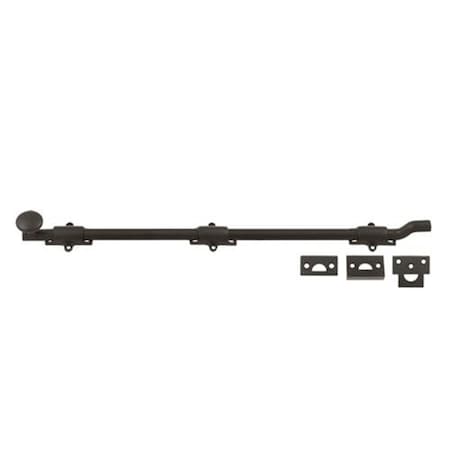 Dendesigns 24 in. Heavy Duty Surface Bolt with Off-set, Oil Rubbed Bronze - Solid DE588422