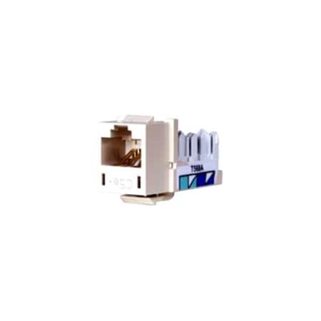 Hubbell Premise Wiring Hubbell Xcelerator HXJ5ETI Cat.5e Keystone Jack - 1 Pack - 1 x RJ-45 Network Female - Ivory HXJ5ETI