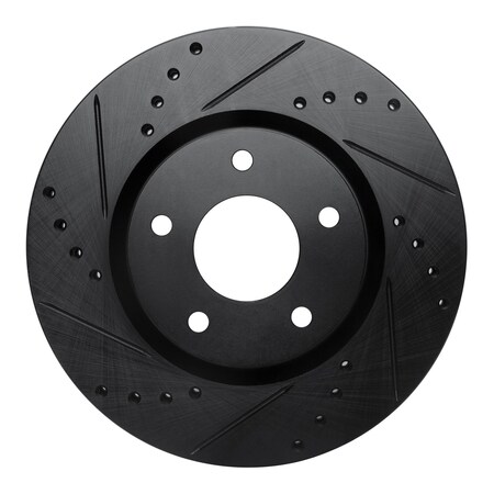Dynamic Friction Co BRAKE ROTOR DRILLED AND SLOTTED BLACK 633-67066L