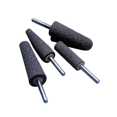Norton Co NorZon Resin Bond Mounted Points, 3/4 in Dia, 2 1/2 in Thick, 24 Grit Zirconia Brown 61463616457