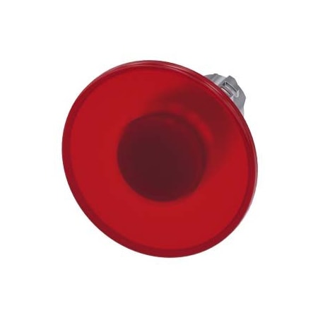 Siemens Illuminated mushroom pushbutton, 22 mm, round, metal, shiny, red, 60 3SU1051-1CA20-0AA0