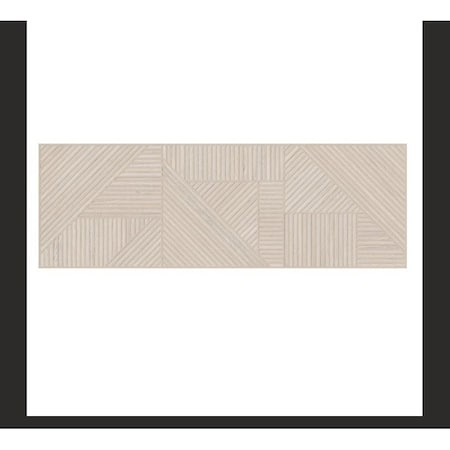 Andova Tiles SAMPLE-Mettria Karve Grey 13in x 39in Subway Geometric Textured Wood-Look Matte Ceramic Wall Tile SAM-ANDMET526