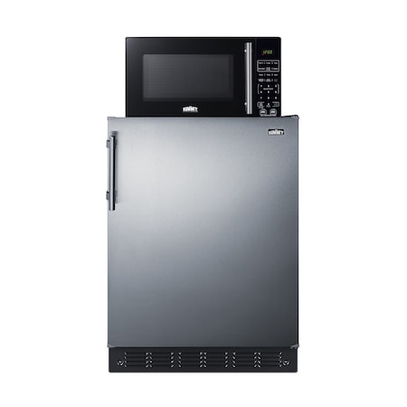 Summit Microwave/Refrigerator-Freezer Combination with Allocator MRF66BK2SSA