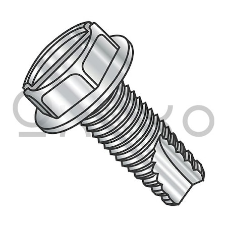 Oxoxo 8-32X1/2 Slotted Indented Hexwasher Thread Cutting Screw Type23 Fully Thrd 18-8 Stainless, 5000PK 351991