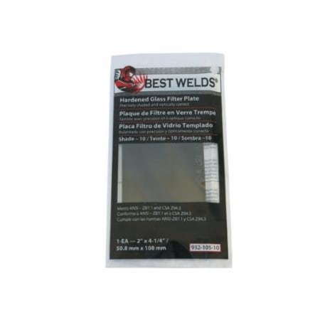 Best Welds Glass Filter Plate, Shade 5, 4-1/2 in x 5-1/4 in, Green 901-932-107-5