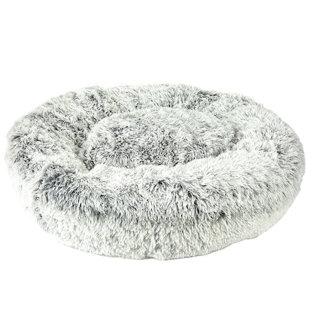 Slumber Pet Plush Cuddler Bed, 36 in L, 17 in W, Round, Bumper Style Pattern ZW1652 36 17