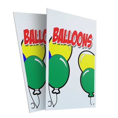 Signmission Balloons, Plastic Signs Only 24 Inch x 36 Inch, Corrugated Plastic, 2PK CSB-2436-2PACK-Balloons