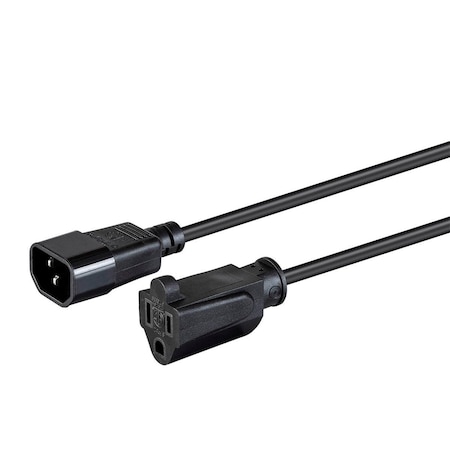 Monoprice Desktop Computer Power Cord - IEC 60320 C14 to NEMA 5-15R_ 18AWG_ 10A_ 35042