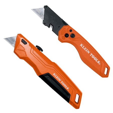 Klein Tools Folding And Slide Out Utility Knife Set 44312