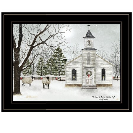 Homeroots I Heard the Bells on Christmas 3 Black Framed Print Wall Art 406317