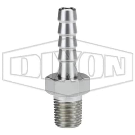 Dixon Insert, 1/8 x 1/4 in, MNPT x Hose Barb, 316 SSss Steel RN21