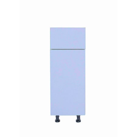 Cambridge Radiance 21 in. W x 24 in. D x 34.5 in. H Ready to Assemble Slab Base Kitchen Cabinet in White Gloss SA-B21-WG-KIT