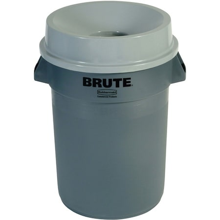 Rubbermaid Commercial Funnel Top Receptacle Lid, Gray, Plastic FG354300GRAY