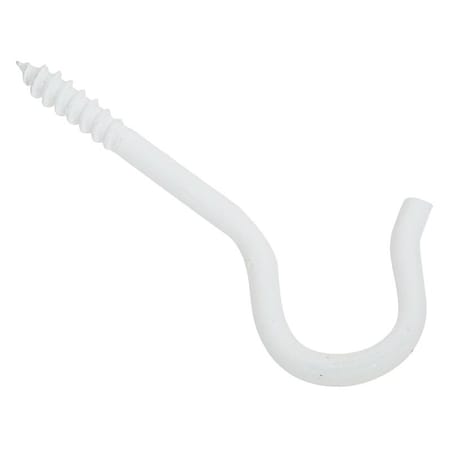 National Hardware Ceiling Hook, 2-1/2 in L, Steel, White, 3PK N274-928