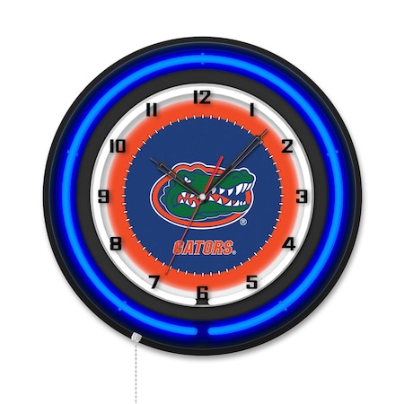 Holland Bar Stool University of Florida 19 Double Neon Wall Clock Clk19BK
