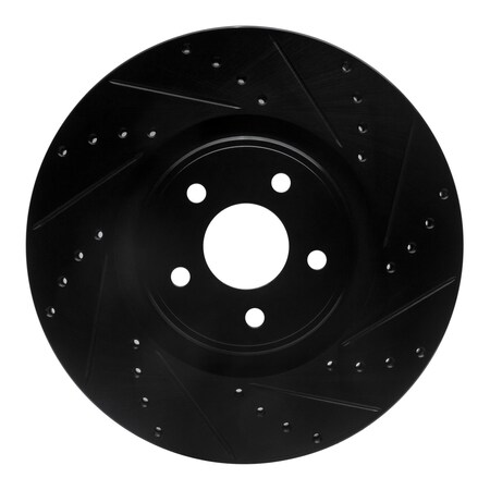 Dynamic Friction Co DFC Brake Rotor - Drilled and Slotted - Black 633-54082R