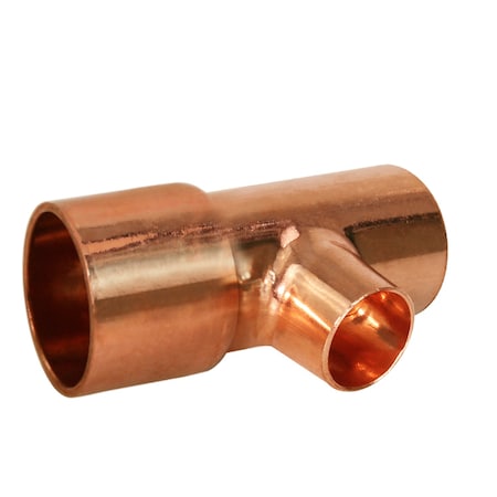 Everflow Copper Reducing Tee Fitting with Solder Cups 1-1/4''x3/4''x1/2'' CCRT1251