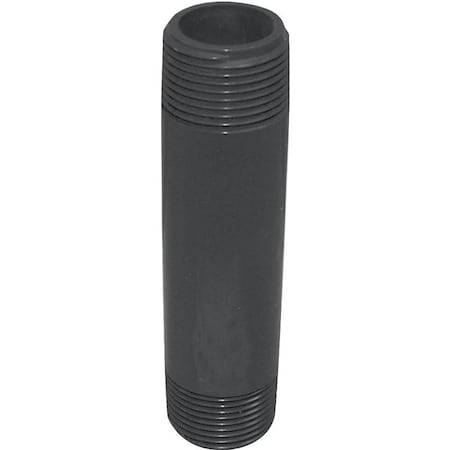 Genova LASCO 205050BC Pipe Nipple, 12 in, NPT, PVC, Gray, SCH 80 Schedule, 5 in L P-12-5