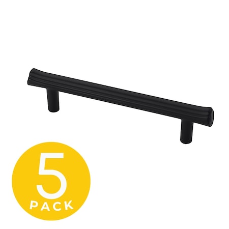 Sapphire Eclipse Series 3-3/4 in. 96 mm Center-to-Center Modern Black Cabinet Hardware Handle/Pull, 5PK SP-2214-96-BK-5
