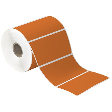 Tape Logic 4 x 3in Orange Desktop DIrect Thermal Label, 12PK THD331