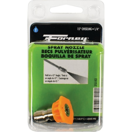 Forney 4.0mm 15 Degree Yellow Pressure Washer Spray Tip 75152