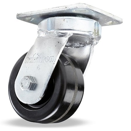 Hamilton Standard Duty Kingpinless Caster, 4" x 2" Plastex Phenolic Wheel, 3/4" Straight Roller Bearings S-52K-4P