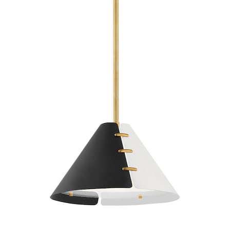 Hudson Valley Lighting Kelly Behun X Split 1 Light Pendant 14.5 In. Aged Brass KBS1352701S-AGB