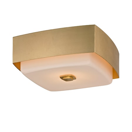 Troy Lighting Allure 2 Light Flush Mount 13 In. Gold Leaf, square C5671-GL