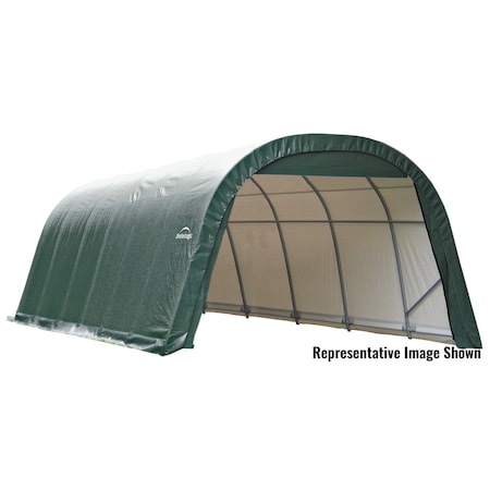 Shelterlogic ShelterCoat 13 x 28 x 1 ft Green Wind And Snow Rated Garage Round 90234