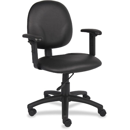 Boss Vinyl Task Chair, Adjustable, Black B9091-CS