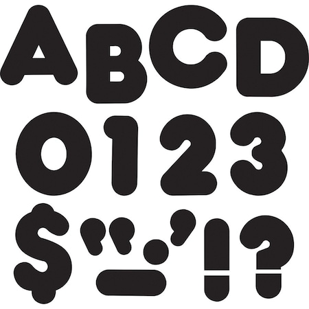 Trend Enterprises Trend 3 Casual Uppercase Ready Letters, Black, 1 Set T79001