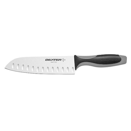 Dexter Russell Chefs Knife, 7 in Blade, Black/Gray Handle 29273